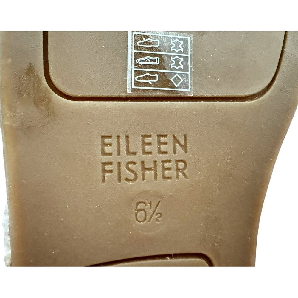 Eileen Fisher ESPADRILLES Suede d'Orsay Laced Close Toe Sandals Bk Zip 6.5M NEW - Picture 5 of 7